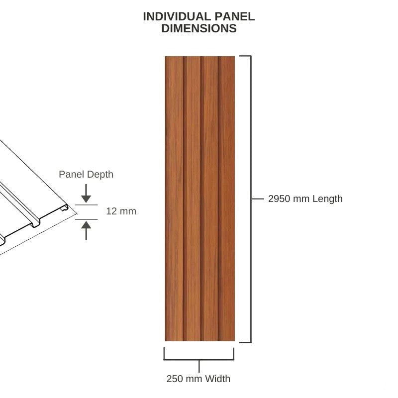 Fronto Slat Wall Panels - Golden Oak 2950mm